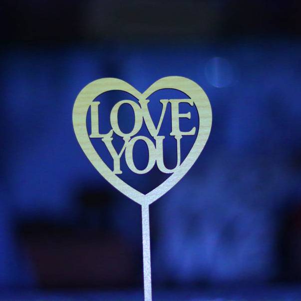 I Love You - Cake Topper