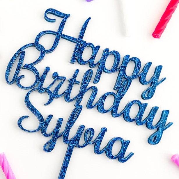 Personalized Happy Birthday - Cake Topper