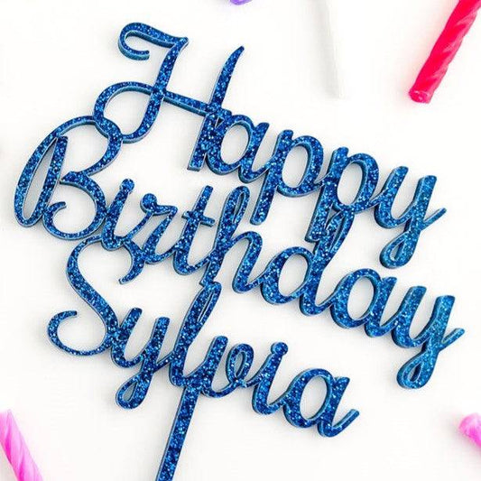 Personalized Happy Birthday - Cake Topper